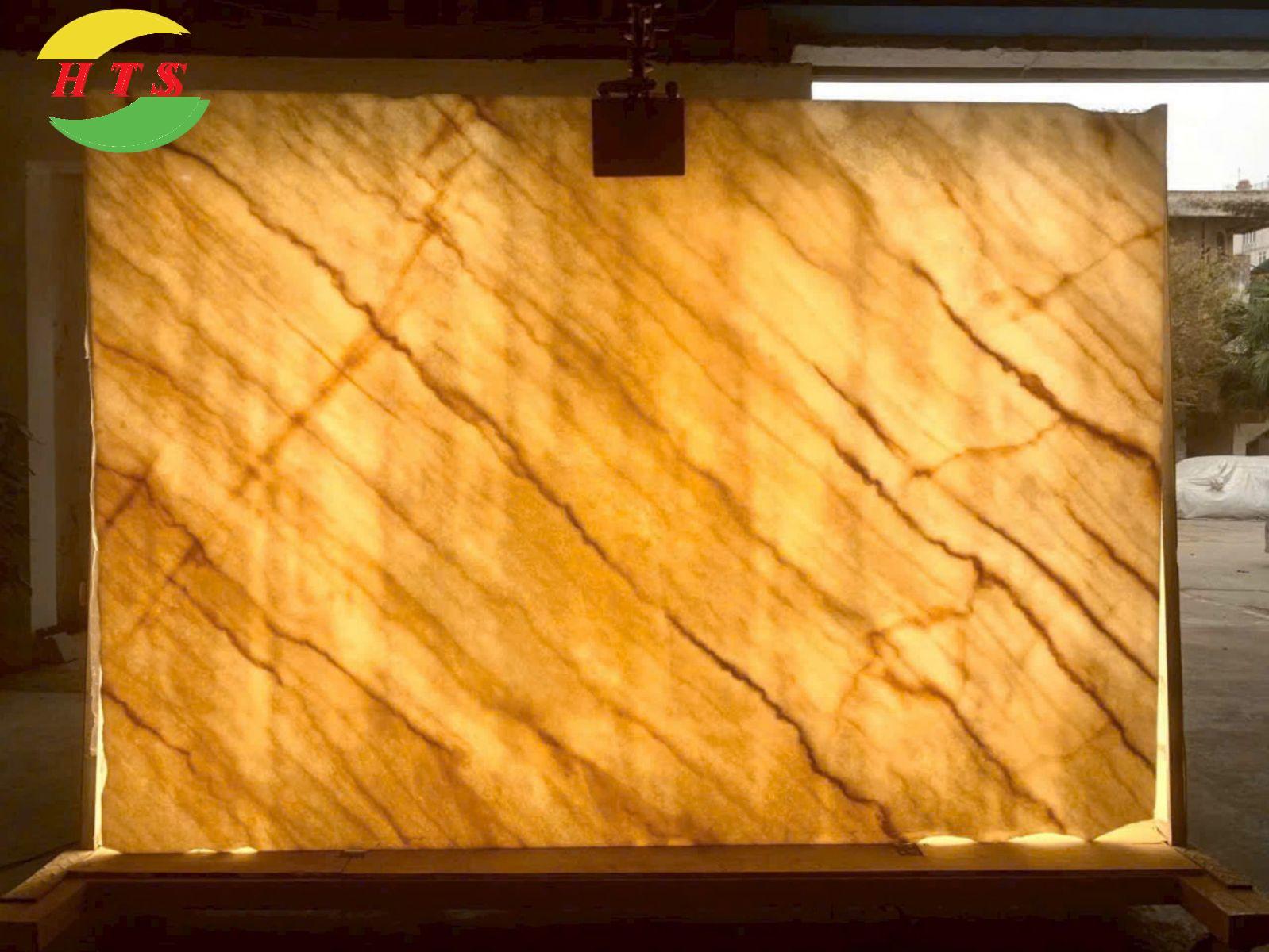 đá marble test LED màu vàng